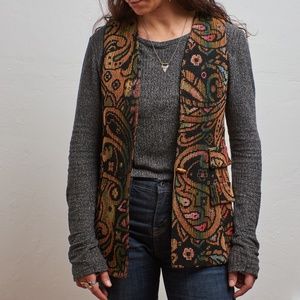 Vintage 1970's Colorful Paisley Vest